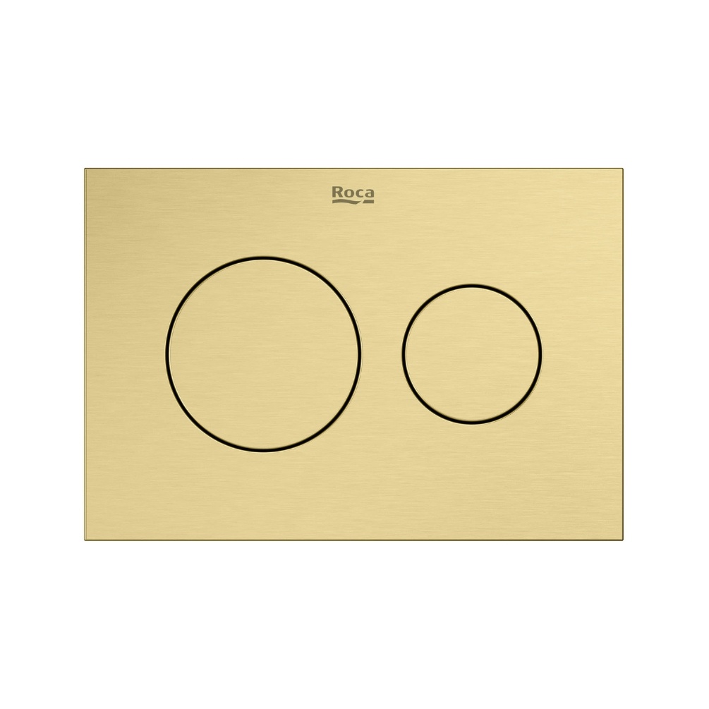 Cut out image of the Roca Duplo S PS3 Brushed Brass Dual Flush Plate